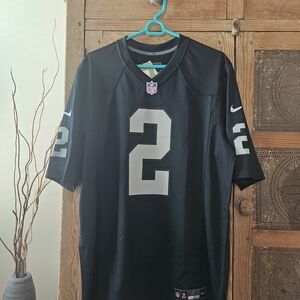 Nike Black Football Jersey with Silver Number 2